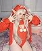 KORURACLUB Cosplay Sexy maid outfit Bunny Outfit cosplay women Animal Costumes Bunny Bodysuit (Red, XS-M)