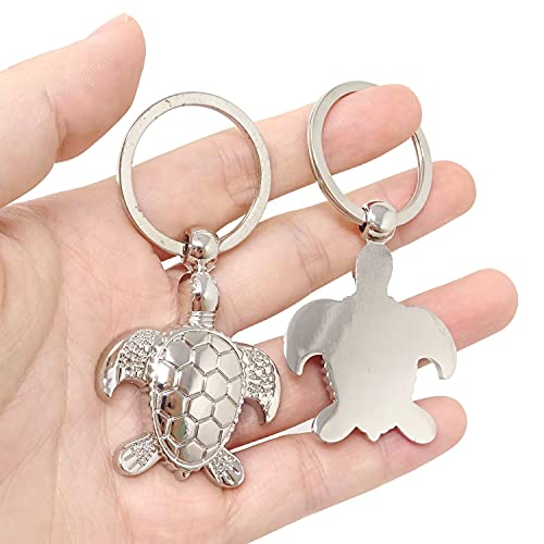 Honbay 6Pcs Metal Turtle Keychains Tortoise Keyfob Car Keyrings Bag Charm Pendant Funny Keychains For Women Men Handbags Purses Belts #TOP5