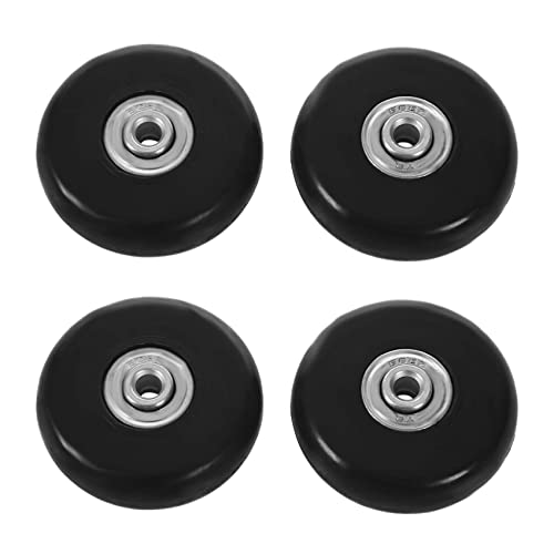 Oikabio 4 unidades 55 x 18 mm mala de bagagem/em linha ao livre skate rodas de substituição preto