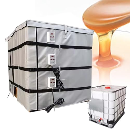 Calentador I-B-CTank de 55/275 galones – Manta de calefacción industrial de 2300 W/4000 W para barriles de aceite, tanques de almacenamiento de gas, tuberías y equipos (gris,...