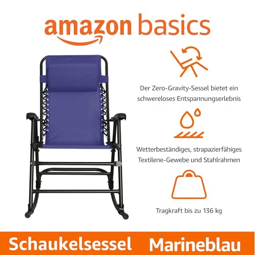 Amazon Basics Faltbarer Schaukelstuhl - Blau