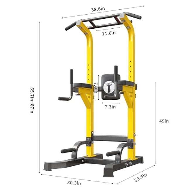 SogesHome Adjustable Pull Up Bar & Dip Station, Heavy Duty 500LB Capacity Multifunctional Home Gym Fitness Equipment for Strength Training, Push Up Stand for Arm, Back, Core & Full Body Workout