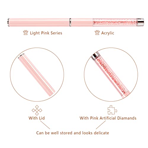 6PCS Nail Art Liner Brushes Long Set including Lid and Diamand Handle 5/7/9/11/13/15mm - Image 4