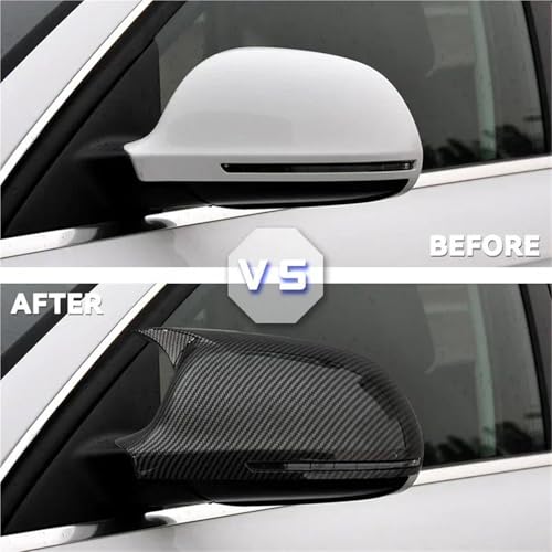 Coque de rétroviseur Audi A4 A6 A3 8P Q3 motif carbone pour rétroviseur latéral