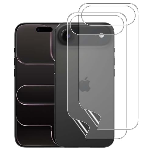 QULLOO Matte Arriere Protection écran pour iPhone 17 Air, 2 Pièces Matt Arrière Film Protection TPU Souple Transparente Mince Hydrogel Anti-Rayures Arrière...
