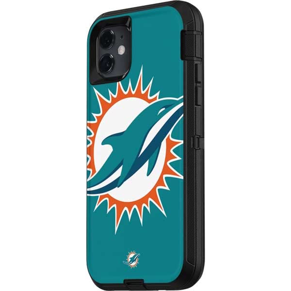 Skinit Decal Skin Compatible with OtterBox Defender iPhone 11 Case - Officially Licensed NFL Miami Dolphins Large Logo Design