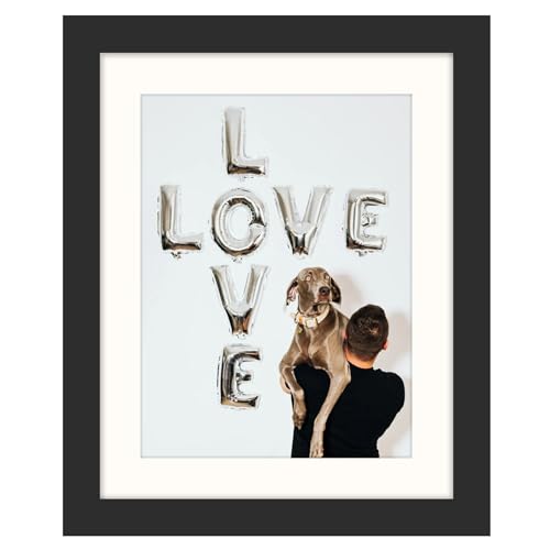 SNXJWA Black 8x10 Picture Frame with Mat for 6x8 Display, Desk Wall Photo Frame for Horizontal and Vertical, 1 Pack