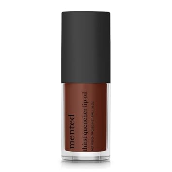 Mented Thirst Quencher Lip Oil, Hydrating Gloss with Jojoba, Avocado, Sunflower Seed Oils, Lightweight Tint for Women, Non-Sticky Finish, Moisturizing Makeup Alternative, 0.16oz, Apple Cider