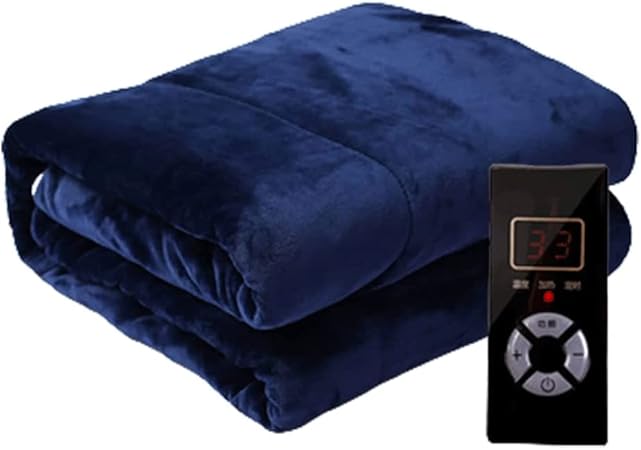 Review DAPERCI Heated Blanket Machine Washable Soft Cotton Electric Blanket Fast Heating 3 Heat Levels and Auto Shut-Off Electric Throw