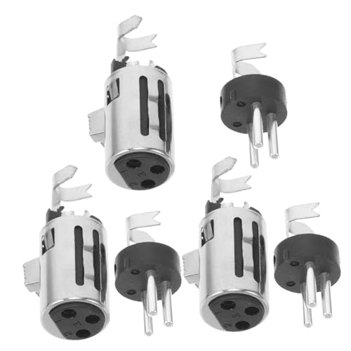 Abaodam 6 Piezas Conector Para Accesorios De Micrófono Adaptador De Caja Conector Hembra Xlr Enchufe Múltiple Partes Rotores Acoplador Xlr Hembra Accesorios De La Cubierta Del Motor Metal