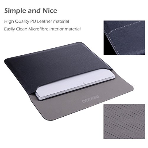 Megoo Leather Cover For Micosoft Surface Pro 3/4 12.3-Inch - Black #TOP3