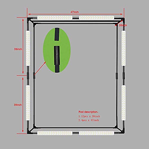Konseen 120x100x200cm 超大型 撮影ボックス 撮影キット 無段階調光 768PCS LEDライト付き 人物 洋服 肖像画 アダルトモデル撮影 撮影ブース 簡易スタジオボックス