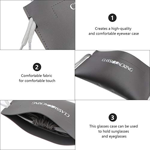 Hemoton Estojos para Ã“culos de Sol de Couro Com Cordão Duplo Pu Bolsas Bolsas para Ã“culos Ã“culos