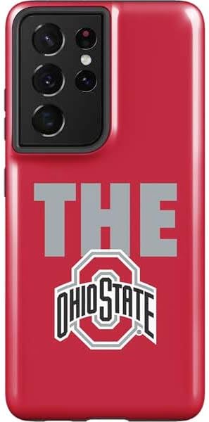 Skinit Pro Phone Case Compatible with Galaxy S21 Ultra 5G - Officially Licensed Ohio State University OSU Buckeyes Split Design