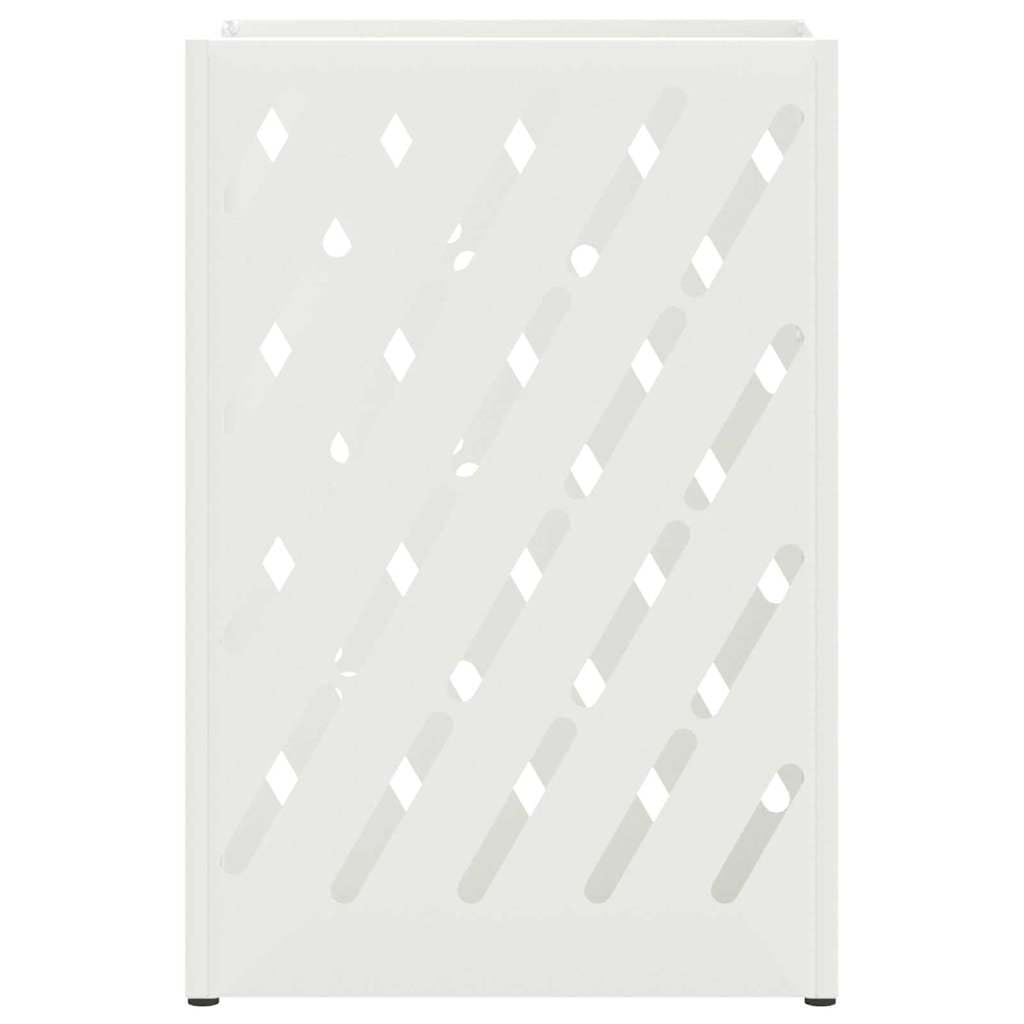 vidaXL Porte-Parapluie Blanc Acier 28x12x41 cm Moderne Design rectangulaire