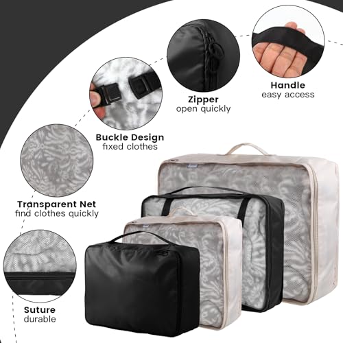 14-teilige Zweifarbige Koffer Organizer, Kofferorganizer Reisezubehör – Packwürfel, Packing Cubes & Packtaschen… – Ansicht 3