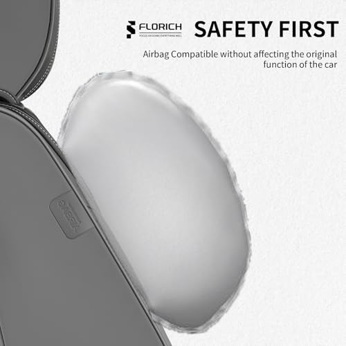 Image of FLORICH Seat Covers, Car Seat Covers Front Seats, Luxury Nappa Leather Seat Covers, Breathable and Waterproof Car Seat Protector 2 Seat, Automotive Seat Covers Universal for Most Cars-Gray&Black