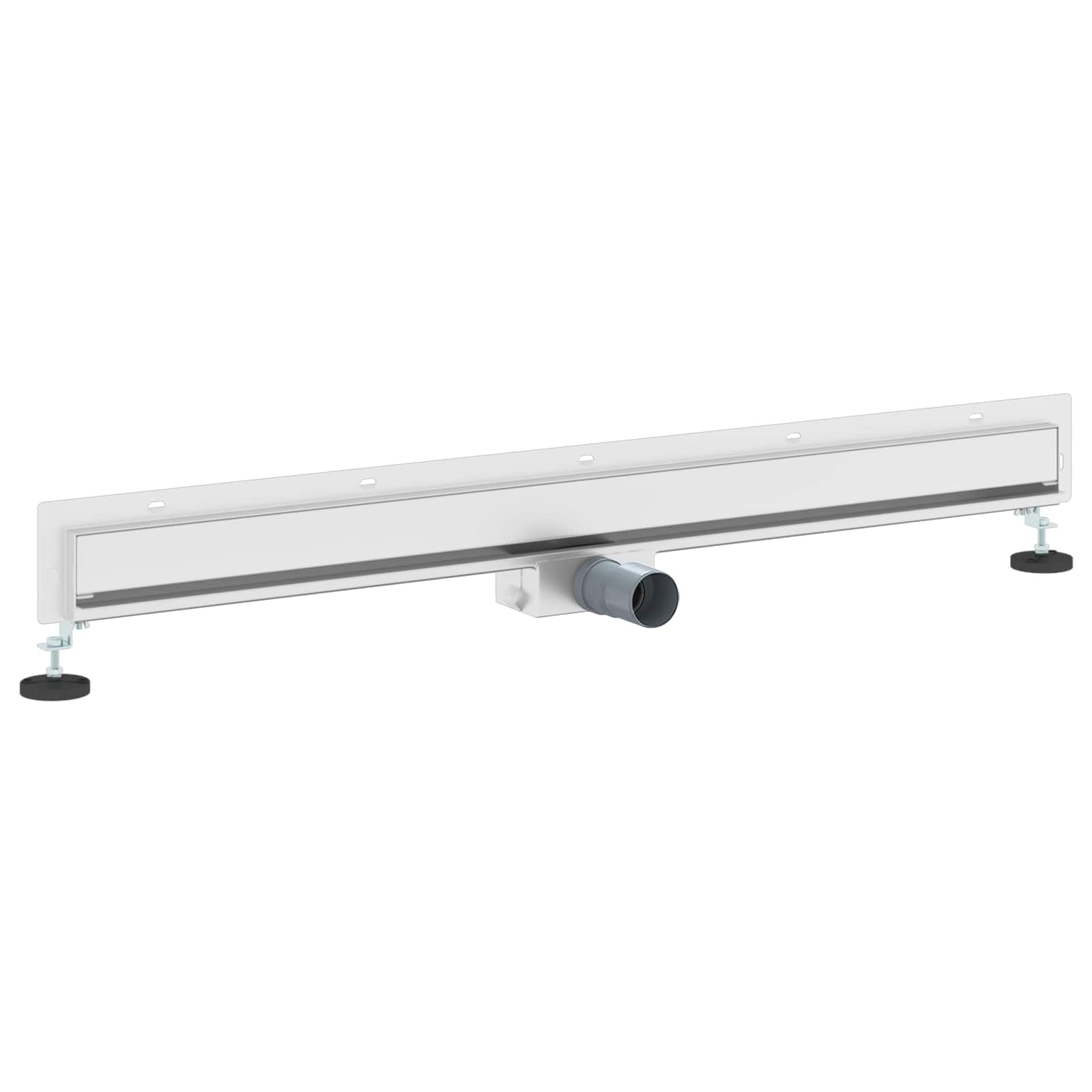Caniveau de douche mural 100 cm en acier inoxydable 304 pour douche à l'italienne, caniveau de douche carrelé, drainage salle de bain avec pieds réglables