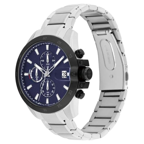 Image of Tommy Hilfiger Jameson Quartz Analog with Blue Dial Silver Stainless Steel Strap Watch for Men - TH1792198
