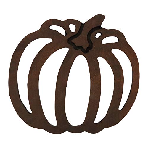 The Mammoth Design Pumpkin Trivets for Hot Dishes, Perfect Gift, Decorative Wooden Trivet