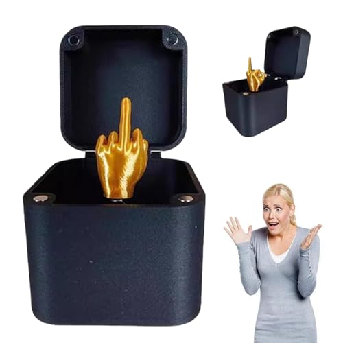 AYNKH 2PCS Middle Finger Box Surprise Gift Box, Surprise Pop Up Middle Finger Prank Gift for Adults, Office and Home Decor, Fun Prank Gift, Christmas Spoof Hand Prank Pop Up Gift with Box for Adults