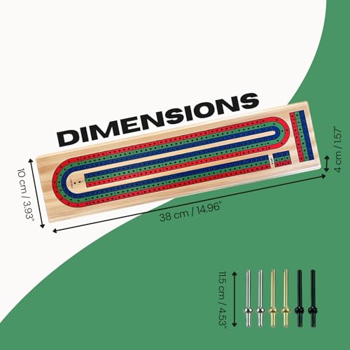 Juego de mesa Cribbage de madera con almacenamiento miniatura 5