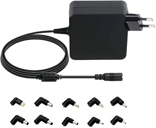 90W Universal Laptop Charger with 10 Interchangeable Tips, AC 100-240V Input, Automatic 15V-20V Output, Replacement Power Adapter Compatible with HP, Dell, Lenovo, ASUS, Acer, Toshiba & More