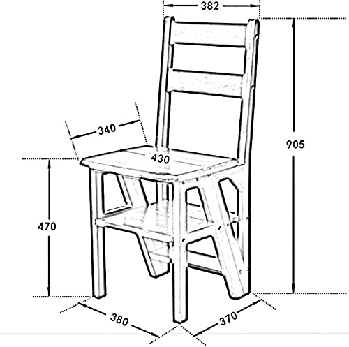 Chaise d'escalier en bois pliable pour optimiser les petits espaces - 4
