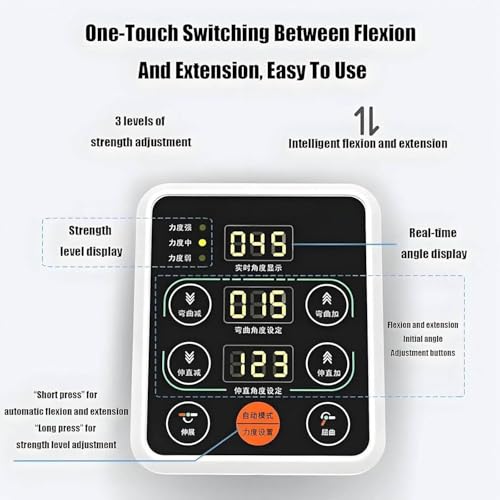 Image of Knee Joint Rehabilitation Training Device, Electric Leg Knee Rehabilitation Device, Electric Knee Flexion and Extension Trainer with Remote Control, 0-140 Angle Adjustment, For Joint Stiffness