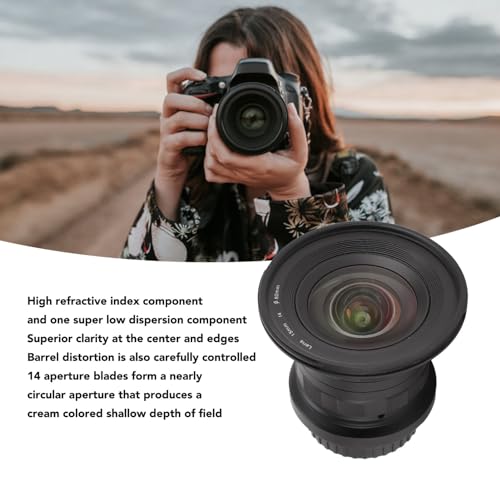 Wide Angle Macro Lens, 15mm F4.0 2 in 1 DSLR Camera Lens with 14 Aperture Blades, for 7D II 70D 60D 60Da T6s T6i T5i T5 T4i T3i T3 T2i T1i SL1
