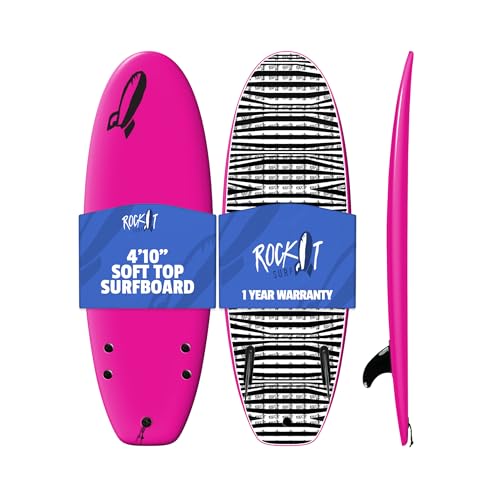 Rock-It 4'10' CHUB Soft Top Kids Mini Surfboard - Innovative Design, Easy to Paddle and Maneuverable...