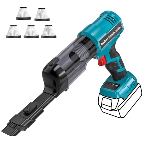 Adisipsoarin Aspiradora de mano inalámbrica para batería Makita de 18 V, 105 AW, fuerte potencia de succión, portátil y ligera para suelos, alfombras, coche y hogar (batería no incluida)