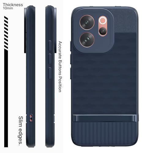 Image of Pikkme Back Cover for Vivo V70 5G Camera Protection 3D Hexa Cube Design Silicone Protective Bumper Case (Blue)