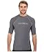 O'Neill Wetsuits UV Sun Protection Mens Basic Skins Short Sleeve Crew Sun Shirt Rash Guard, Smoke, Large
