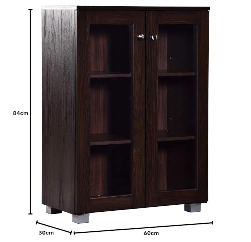 Image of DeckUp Awana Engineered Wood Book Shelf and Display Unit ( Set of 1 ,Walnut, Matte Finish)