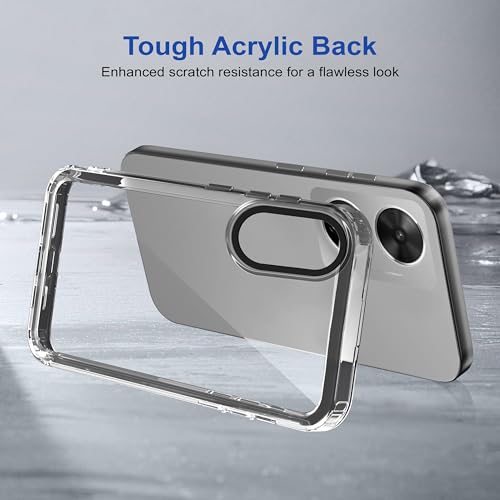 Image of Zapcase Back Case Cover for VIVO T2 5G | Compatible for VIVO T2 5G Back Cover | Case Cover with Camera Protection | (TPU + PC | Translucent Black)