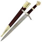 Armory Replicas™ - Chronicles of Narnia Dagger - 14.25' Replica Blade with Ornate Lion Head Pommel - Stainless Steel Construction, Mirror Polished Spear Point