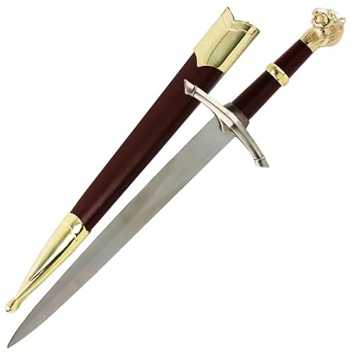 Armory Replicas™ - Chronicles of Narnia Dagger - 14.25" Replica Blade with Ornate Lion Head Pommel - Stainless Steel Construction, Mirror Polished Spear Point