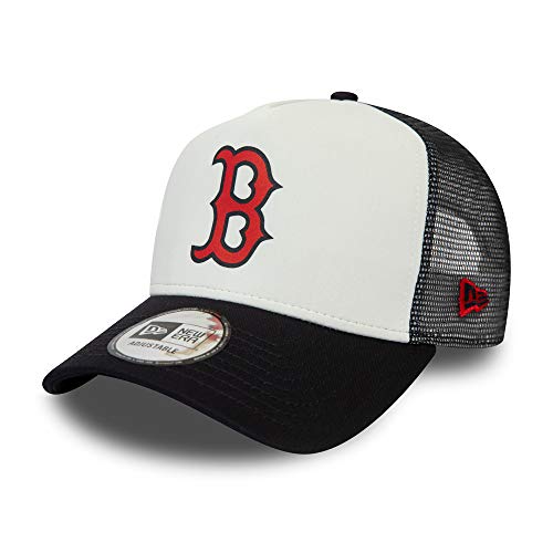 New Era Boston Red Sox MLB Cap Trucker Kappe Verstellbar Baseball Snapback Weiss - One-Size