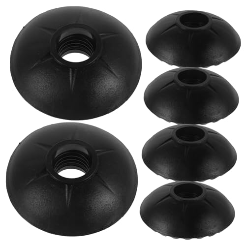 6pcs Alpenstock Accessories Crutch Tips Crutches Pads Tips for Cane Walking Cane Accessories Cane Tips Walking Pole Tips Pads for Crutches Non-Slip Crutch Feet Tip Aluminum Black HONMEET