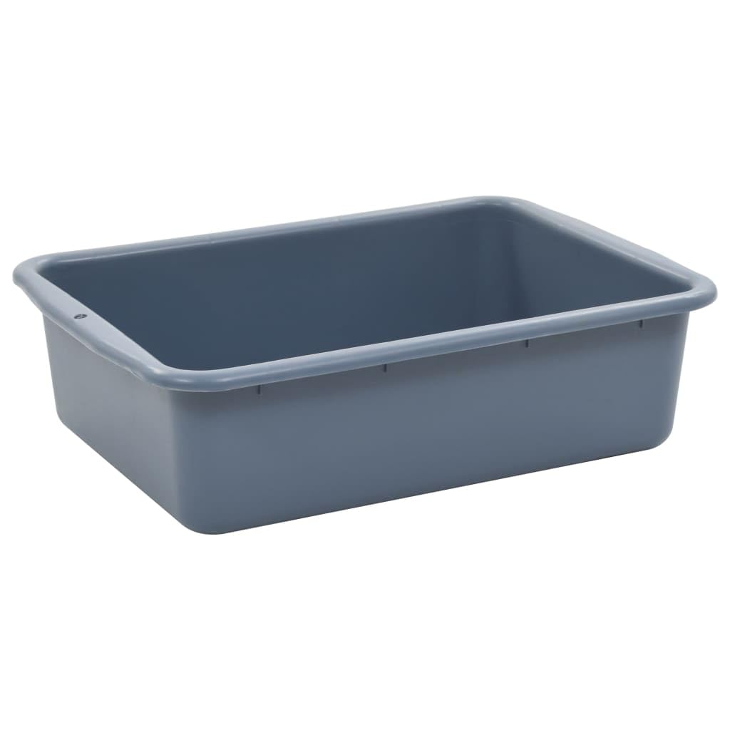 Generico Carro de cocina de acero inoxidable con contenedores de plástico, 82 x 43,5 x 93 cm, 4 ruedas con freno, capacidad 50 kg, incluye 2 recipientes pequeños y 3 grandes