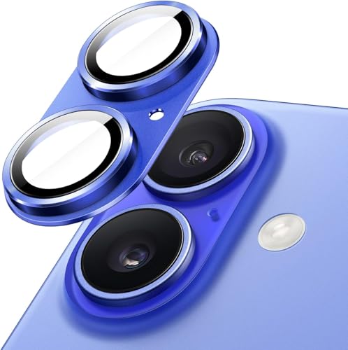 Image of TITANIUM Camera Lens Protector For IPHONE 16 /16 PLUS BLUE, 9H Glass, Anti Drop, Scratch Resistant, Case Friendly, Removable, Waterproof, Heavy Duty