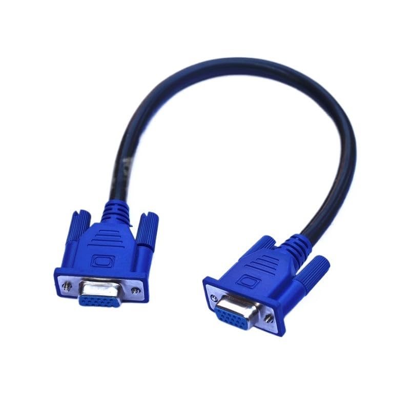 25 cm/10 HD15Pin VGA D-Sub krótki kabel wideo M/M męski na żeński kabel R+GB (żeński do żeński)