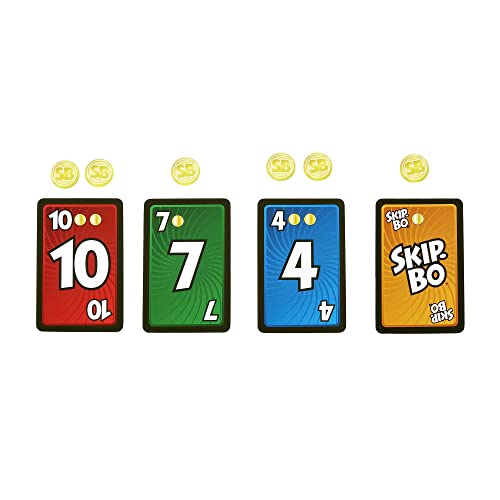 Mattel Games Skip-Bo Masters Card Game for Adults Family Night & Parties, Play Numbers in Order for 2 for 6 Players, HJR21 - Image 4