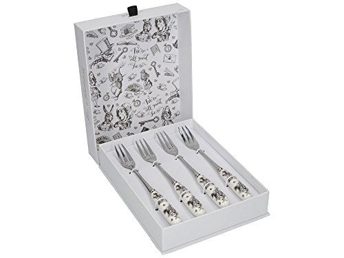 CreativeTops V&A - Alice in Wonderland Dessert/Pastry Forks with Decorative Porcelain Handles - Image 6