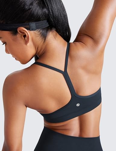 Image of CRZ YOGA Butterluxe Y Back Sports Bras | Light Support, Removable Pads, Yoga, Extremely Soft, Scoop Neck, Spaghetti Strap, for Women