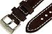 Panerai Style Thick Full Grain Leather Watch Band 22mm Wide, Brown Color, with Heavy Stainless Steel Buckle - by JP Leatherworks
