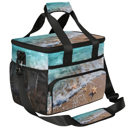 Starfish Insulated Picnic Backpack Lunch Box for Women Men Picnic Basket Tote Lunch Bag Picnic Bag Portable Lunch Bags for Picnic, Beach, Work, Trip,Office, Camp Summer Beach