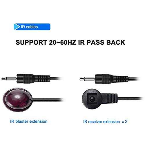 Hdmi Extender 1080P@60Hz 1X2 Splitter Device Over Cat6/6A/7/8 Cable, Transmission Up To 40M/131Ft With Loop-Out Local Display,Support Ir Remote Control,Edid Function #TOP6