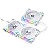 Lian Li UNI Fan SL120 V2 RGB White Triple Pack with Controller - UF-SL120V2-3W (V2)